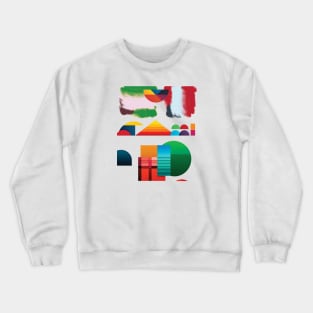 Clouds Color block Crewneck Sweatshirt